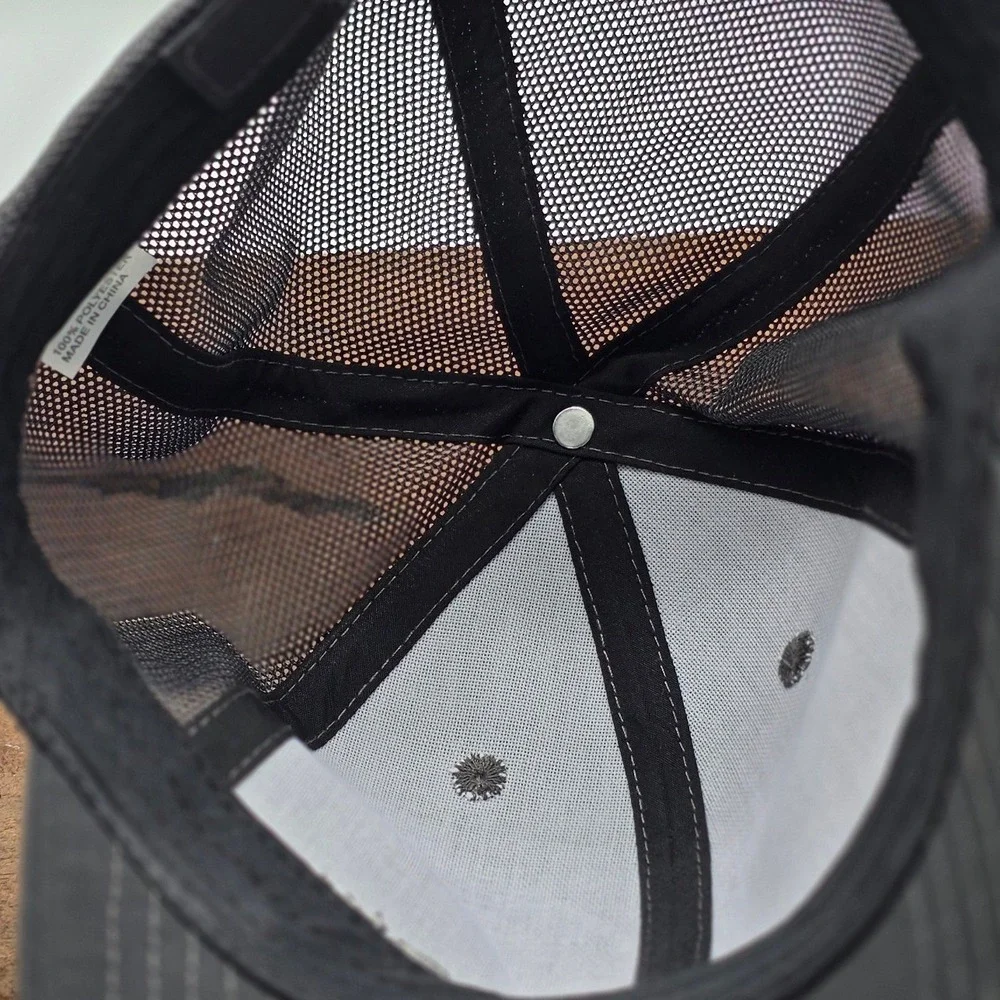 Crown Trucker Hat Mens OSFA Gray Mesh Back Adjustable Baseball Cap Casual Street